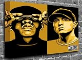 Music DJ Hero Eminem Jay Z Art Poster Art Picture Roll Canvas (UNFRAMED) Size:24