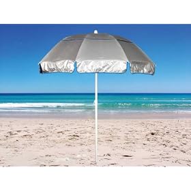 6 ft Solarteck Beach Umbrella with Tilt - Windproof