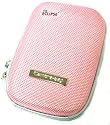 The Eclipse Pink Hard Clam Digital Camera Case Bag with Neck Strap for Samsung Sony Casio Pantax Panasonic Kodak and etc. Fit most small size digital camera