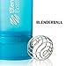 BlenderBottle ProStak System with 22-Ounce Bottle and Twist n' Lock Storage, Clear/Blue