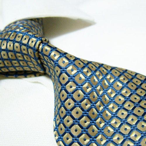 Towergem 100% Silk Golden Tie For men Necktie