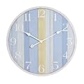 Oversized Striped Nautical Wall Clock