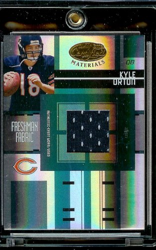 2005 Leaf Certified Materials Kyle Orton Freshman Fabric Jersey Chicago Bears Football Card - Mint Condition - Shipped In Protective Display Case