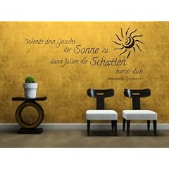 Wandtattoo "Wende dein Gesicht der Sonne zu...", 100x47 von mldigitaldesign