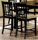 Counter Height Cappuccino Wheat Back Side Chairs (Set of 2) by Coaster Furn ....