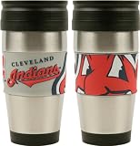 Cleveland Indians Travel Mug: 15 oz Stainless Steel Travel Tumbler