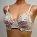  : Orlfa Pink Floral Lacy Sheer C Thru Bra #2500 sz 34B