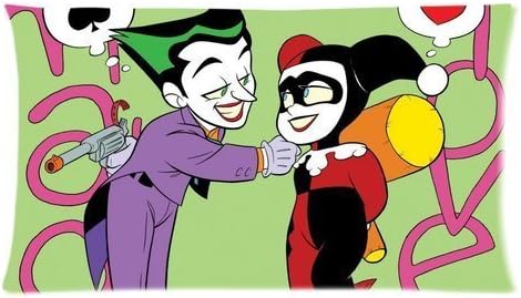 Cartoon Joker Harley Quinn Yale Stewart Custom King Size Bed Pillowcase DIY Pillowslips Roomy in Size 20 x 36 Inch