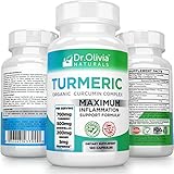 Organic Turmeric Curcumin Inflammation Supplement: Formulated with Ginger, Boswellia & BioPerine&reg; by Clinical Nutritionist Dr. Olivia Joseph [120 Capsules]