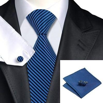 N0652 Jason Vogue 100% Pure Luxury Silk Italy Designer Hand Made Tie-Handkerchief-cufflinks Gift Box