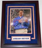 Urban Meyer Autographed Florida Gators 8x10 Trophy Photo with 06 NATL CHAMPS inscription ~ C