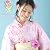 女性浴衣「藤色 花薬玉」