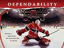 Dependability Motivational Poster EXTRA LARGE 4' x 3' Laminated. Winter Sports Ice Hockey Theme.