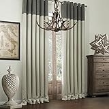 IYUEGOU Classic Bamboo Fiber Faux Room Darkening Grommet Top Curtain Draperies With Multi Size Custom 50" W x 96" L (One Panel)