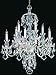 Crystorama 1140-CH-CL-SAQ, Swarovski Crystal Chandelier Lighting, 10 Light, 600 Watts, Chrome