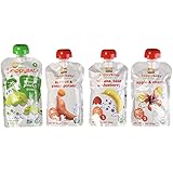 Happy Baby Organic Baby Food Stage 2 Simple Combos Variety Pack, 3.5 oz Pouches, 16-Count