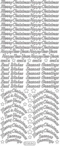 Starform Deco Sticker, Multi Christmas Silver