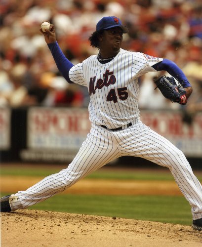 PEDRO MARTINEZ NEW YORK METS 8X10 SPORTS ACTION PHOTO (H)