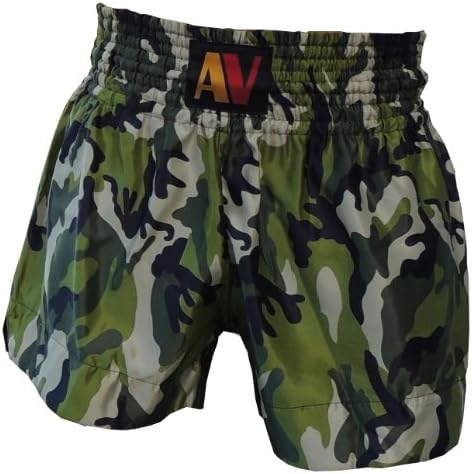 AV Muay Thai Shorts Green Camouflage