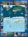 The Earth Map and Satellite Photo Jigsaw Puzzle 1500pc