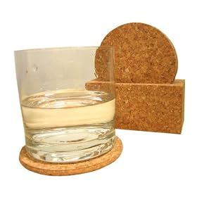 6 pc Cork Coaster Set by 