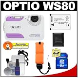 51cheEQG4cL. SL160  Pentax Optio WS80 Waterproof Digital Camera  + 8GB Card + Spare D LI88 Battery + Floating Strap + Waterproof Case w/ Cleaning Kit