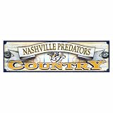 NHL Nashville Predators 9-by-30 Wood Sign
