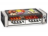 Multifunctional Stainless Steel Rotisserie Grill and Hot Dog or Sausage Roller With cast alluminium Hot Plate or Grill Plate.  from Garden Secrets