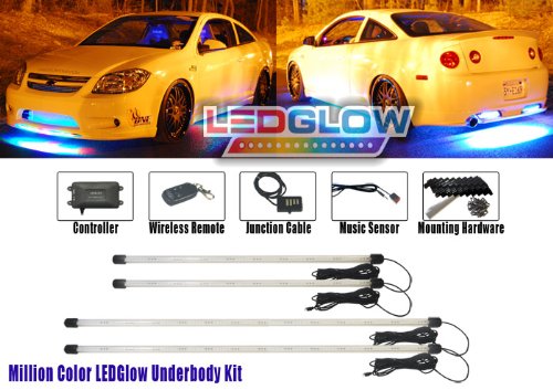4pc Wireless Million Color LED Underbody Underglow 