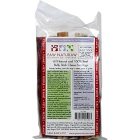 Paw Naturaw All Natural Bully Sticks for , 6 Inch, 12-Count, 12 Ounce Bag