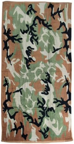 Camouflage Print Beach Towel 60" X 30" Camo Hunting Military