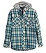 Gioberti Boys Flannel Shirt Removable Hood & Chambray Contrast