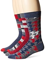 Buffalo David Bitton Men's Houndstooth Socks Giftbox (Pack of 4)