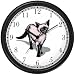   - Siamese Cat Wall Clock by WatchBuddy Timepieces (Black Frame)