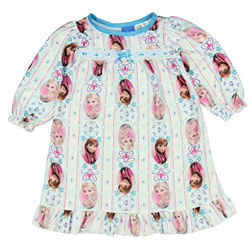 Frozen Anna & Elsa Little Girls Granny Gown Nightgown