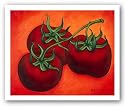 Three Tomatoes by Will Rafuse 10"x8" Art Print Poster