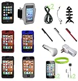 CrazyOnDigital Full 20 items Accessory Kit for New IPhone 4G Verizon Wirele ....