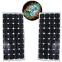 HQRP 170 Watt (85W + 85W) Solar Panel 170W Power 12V Monocrystalline 12 Volt PV Module DC Battery Charger RV Marine Yacht Boat Car + HQRP Coaster