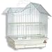 Blue Ribbon House Style Roof Bird Cage, 14.3-Inch by 11.3-Inch by 17-1/2-Inch, White/Granite