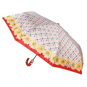  Soaked New York Automatic Floral Plaid Umbrella