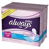 UPC 037000196556 product image for Always Dailies Regular Thin Unscented Pantiliners, 120 ct (Pack of 2) | upcitemdb.com