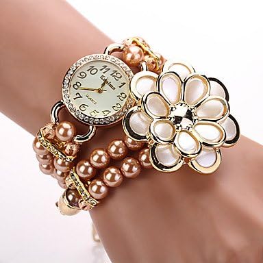 R. - Bracelet Daniel Wellington 2015 Women Designer Brand Wristwatch Pearl Luxury Flower Watches ( Color : White )