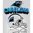 Carolina Panthers Light Weight Fleece NFL Blanket (Grid Iron) (50"x60")