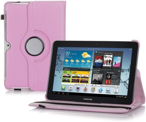 Century Accessory Swivel-N-Go Slim Leather Case Cover W/ Stand For Samsung Galaxy Tab 2 10.1 GT-P5113 (Pink)