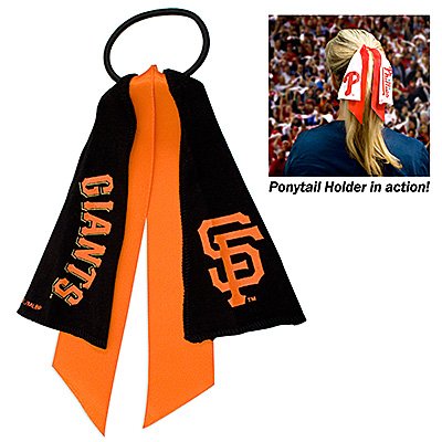 SAN FRANCISCO GIANTS PONYTAIL HOLDER HAIR TIE RIBBON