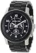 Michael Kors Watches Oversized Black PU Runway (Black)