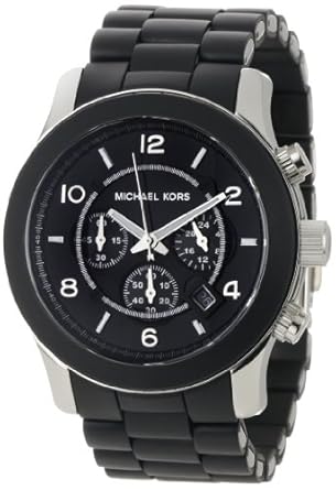  Michael Kors Men's MK8107 Oversize Black Silicone Runway Watch