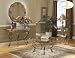 28" Glass Top Round End Table