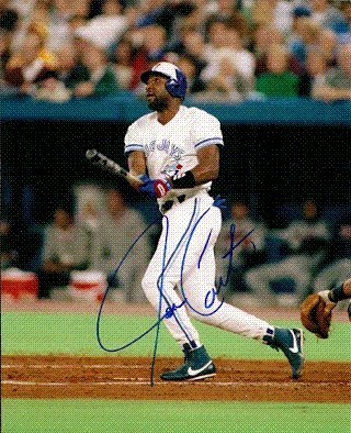 Autographed/Hand Signed 8x10 Photo Joe Carter Toronto Blue Jays