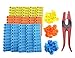 WMYCONGCONG 300 PCS 1-100 Number Plastic Livestock Ear Tag Animal Tag Blue Yellow Orange and Ear Tag Applicator for Goat Sheep